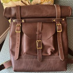 Custom Full Red Wing Leather Backpack