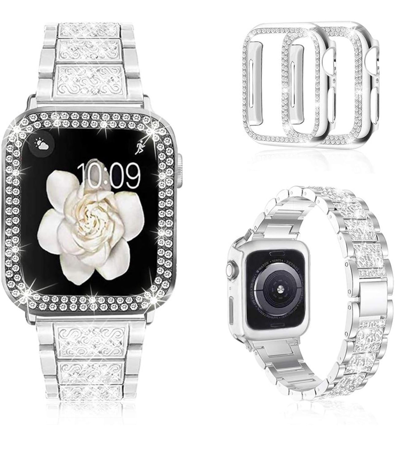 Silver Bling Apple Watch Band