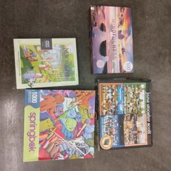 Lot Of 4 Jigsaw Puzzles 11.00