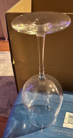Set of 11 Clear Stemmed Wine Glasses