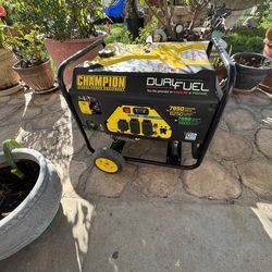 CHMPION  7850 starting watts  6250 Running watts global power equipment   Dual fuel Run this generator on gasoline propel