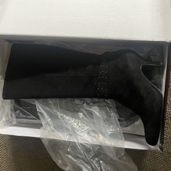 Black Suede Heeled boots