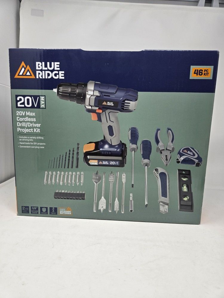 Blue Ridge Tools 46pc 20V MAX Cordless Project Kit for Sale in San ...