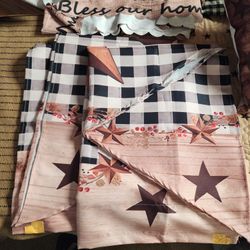 Star Valance With Tablecloth New