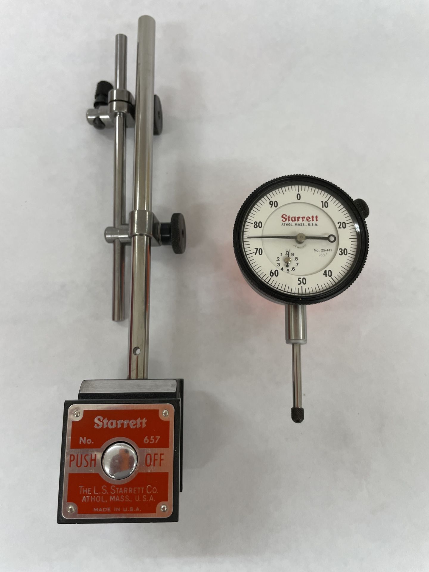 Starrett Dial Indicator & Magnetic Base/Stand