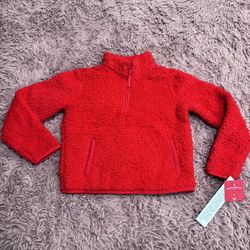 Kids Target Shop Red Soft Sherpa Quarter Zip Pullover 