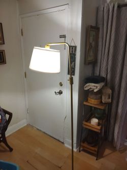 Brass Swing Arm Floor Lamp