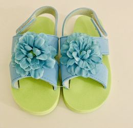4T Girl’s Sandals Turquoise And Lime.. Shipped with USPS First Class.