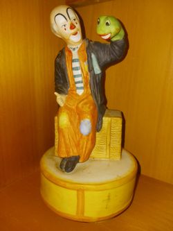 Vintage Clown Music Box 