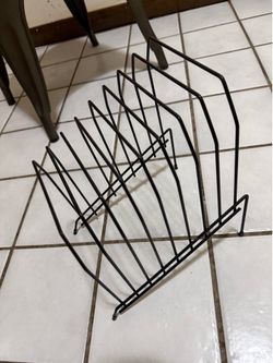 Black Metal Magazine / File Holder Rack/ Dish holder