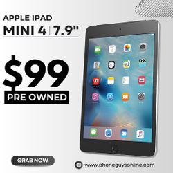 📱 iPad Mini 4 (Pre-Owned) – Starting at $99! Wi-Fi or Cellular Options + Up to 6-Month