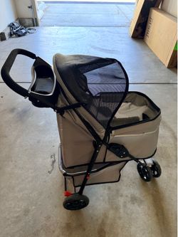 EveryYay Collapsible Pet Stroller Grey