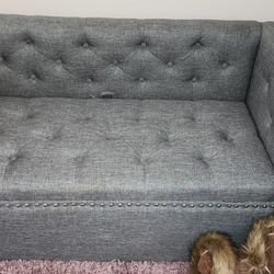 Grey Storage Sofa 