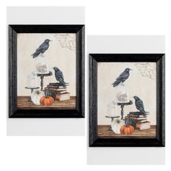 Kirkland's Crows and Books Halloween Wall Plaque (Price is for 2)
