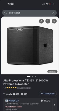 15 inch active subwoofers