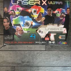 Laser X Ultra – Four Blaster Set (4 Players, 300 ft Range)