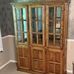 Hutch With Glass Shelves