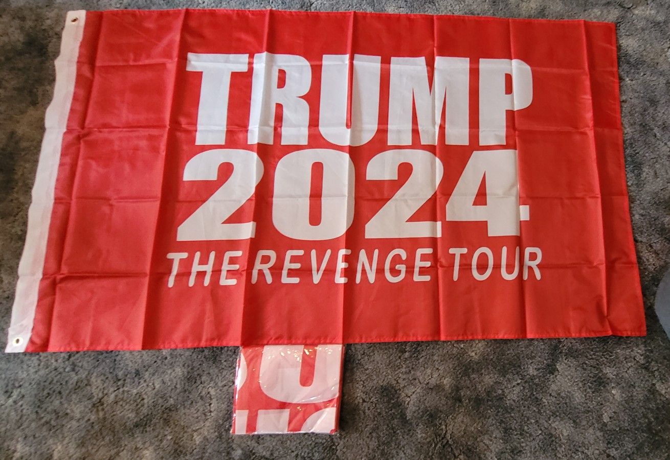 Trump 2024 Flag. 3x5. Red And White. New