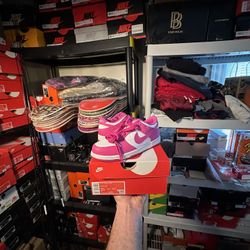 Nike Dunk Low “Active Fuchsia” Brand New!  Size: 2.5Y (4W)  