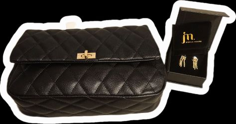 Jessica Moore purse and post earrings, OBO