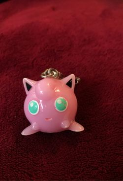 Nintendo Pokemon 1990's Collectible Key Chain Toy Figure Rare Jigglypuff Puff Brand