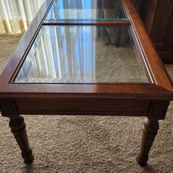 Coffee and End Table Wood And Glass