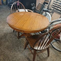 Oak table and chairs