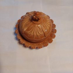 Fenton Cactus Butter Dish 