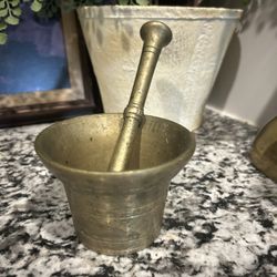 Brass Mortar & Pestle Vintage