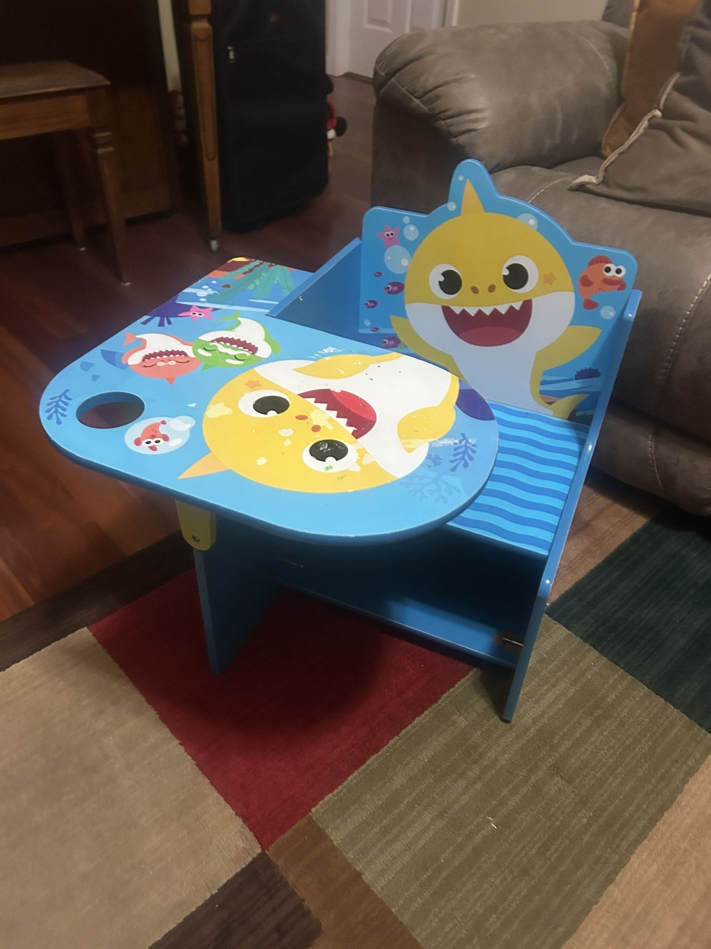 Delta Children Baby Shark Chair Desk with Storage area 23”T 20”W 23”D