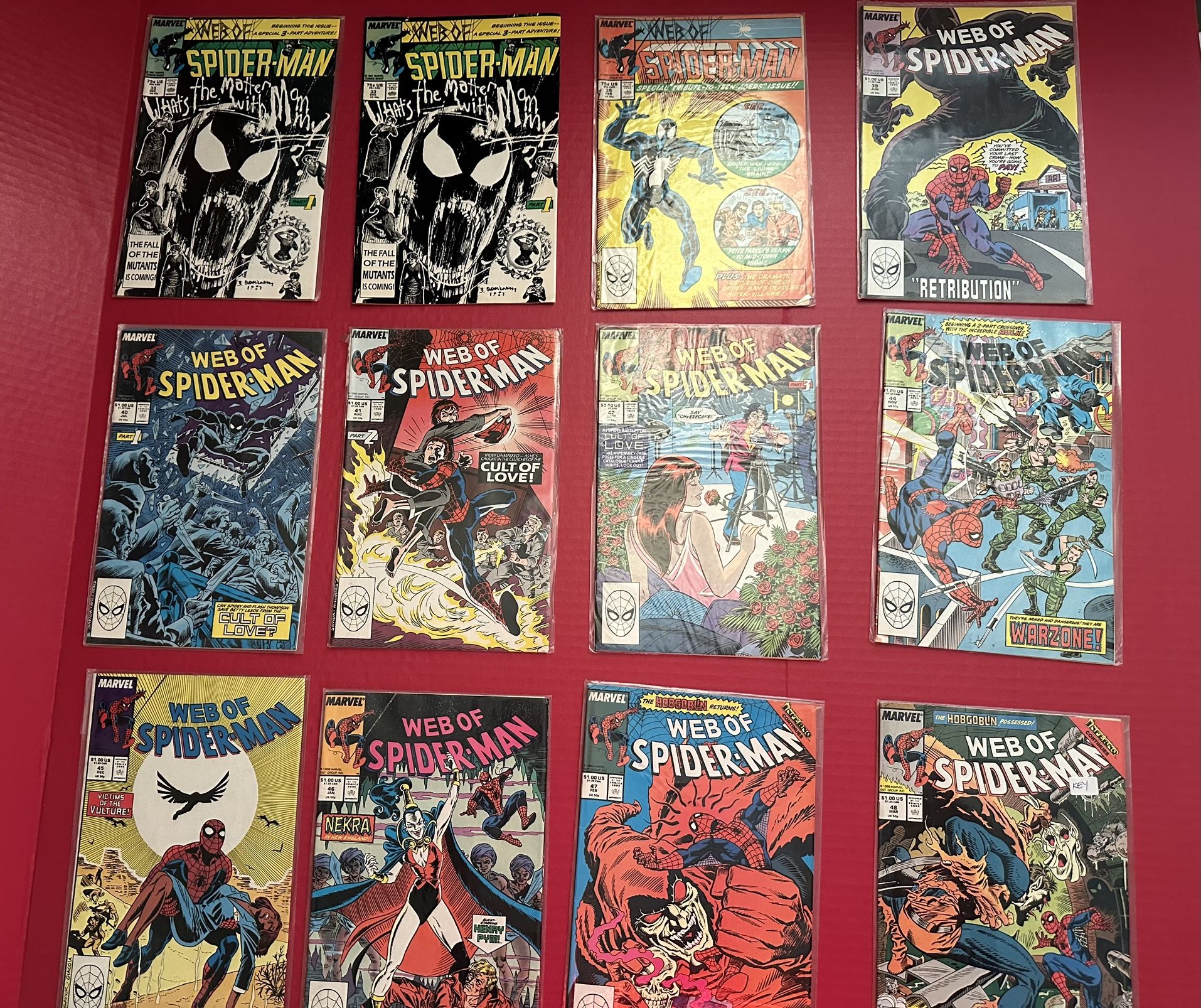 Lot Of 50 Web Of Spider-Man Comics Includes Some Keys