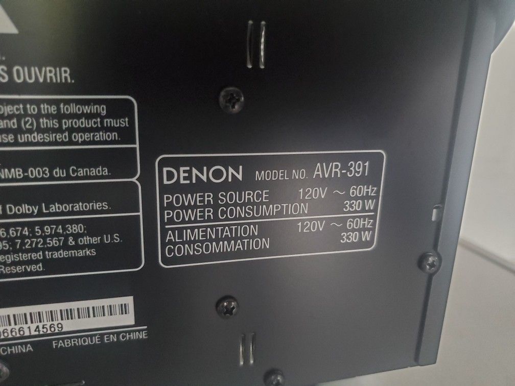 Used Used Used Used Used Used Used!Denon AVR 391 5.1 Channel 110 Watt Receiver HDMI A/V TESTED GOOD!