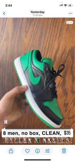 Jordan 1 low line green 8 men