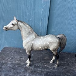 Vintage Breyer Horse #213 Dapple Grey Proud Arabian Stallion WILD Version Matte