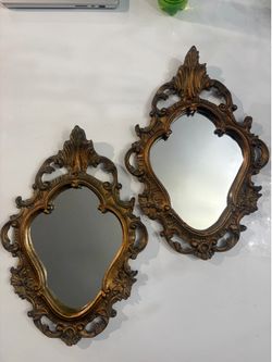 Pair: Italian  Gold Gilt mirrors