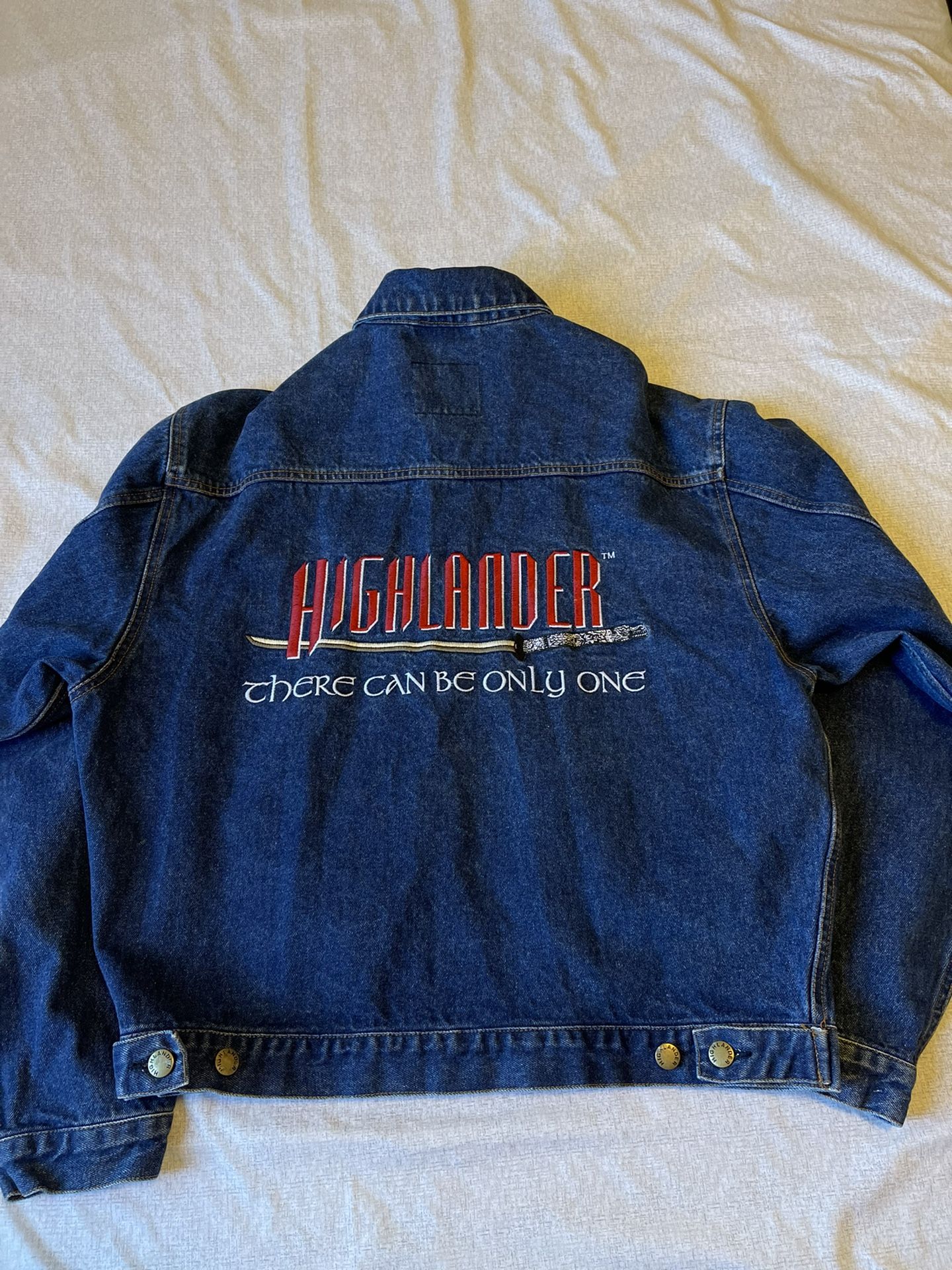 Highlander Size Medium Official Product Promo Denim Jacket Vintage There Can Be