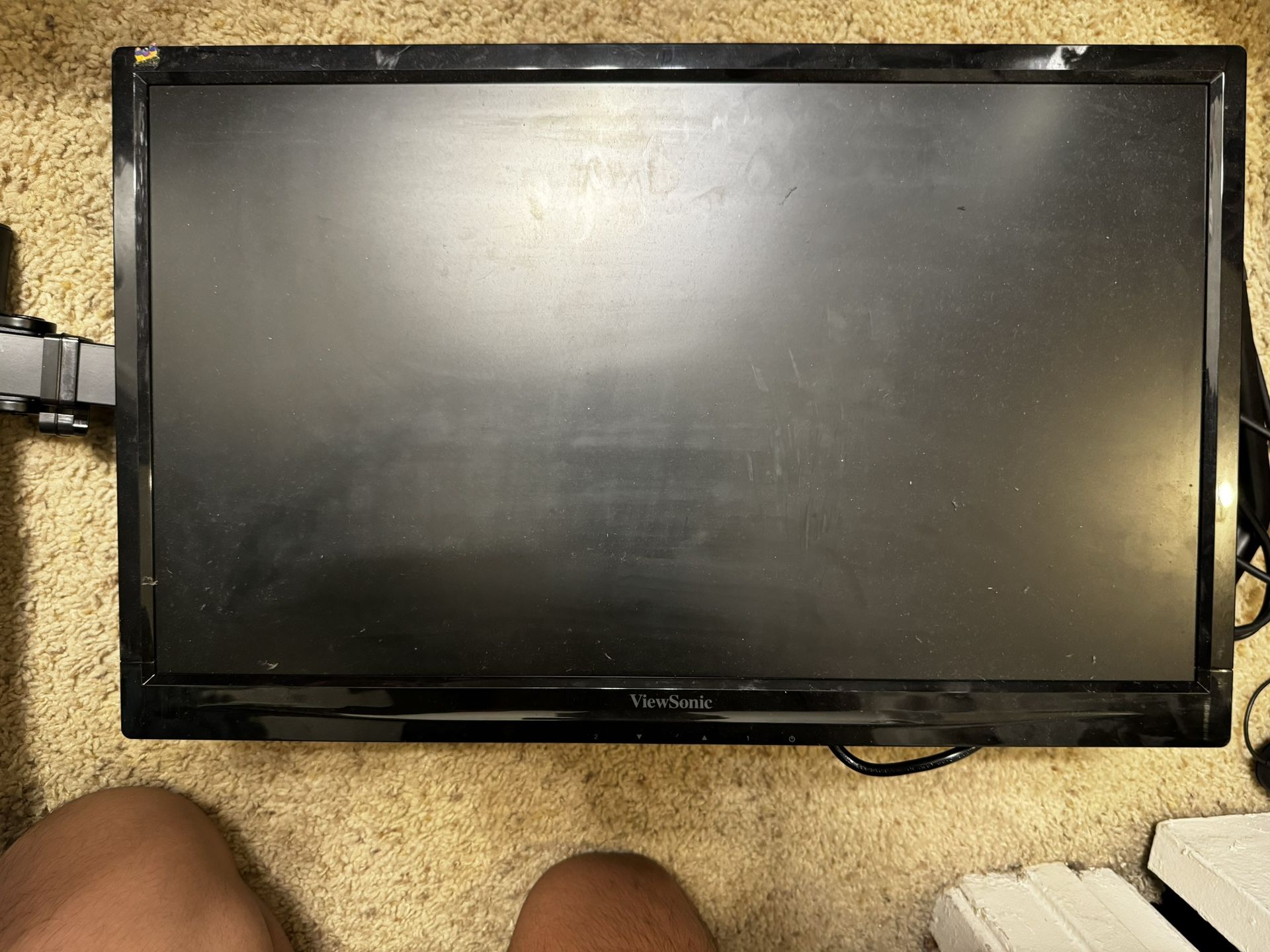 2x ViewSonic VA2246m LED VS15451 Black 22 in Built In Speakers Full HD LCD Monitor