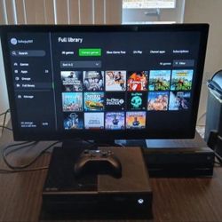 Xbox One With Controller,Cables & Games