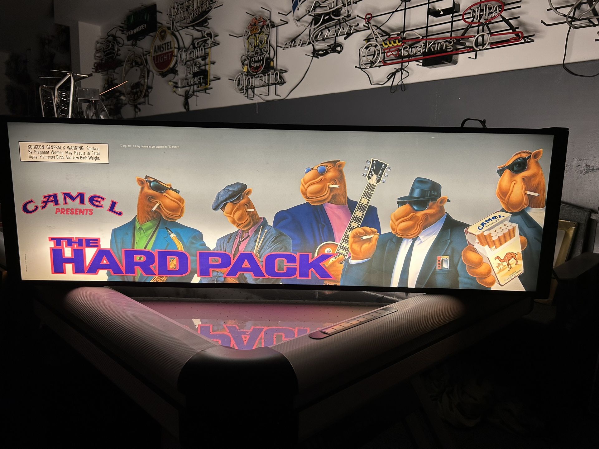 Camel “The Hard Pack” Lighted Sign
