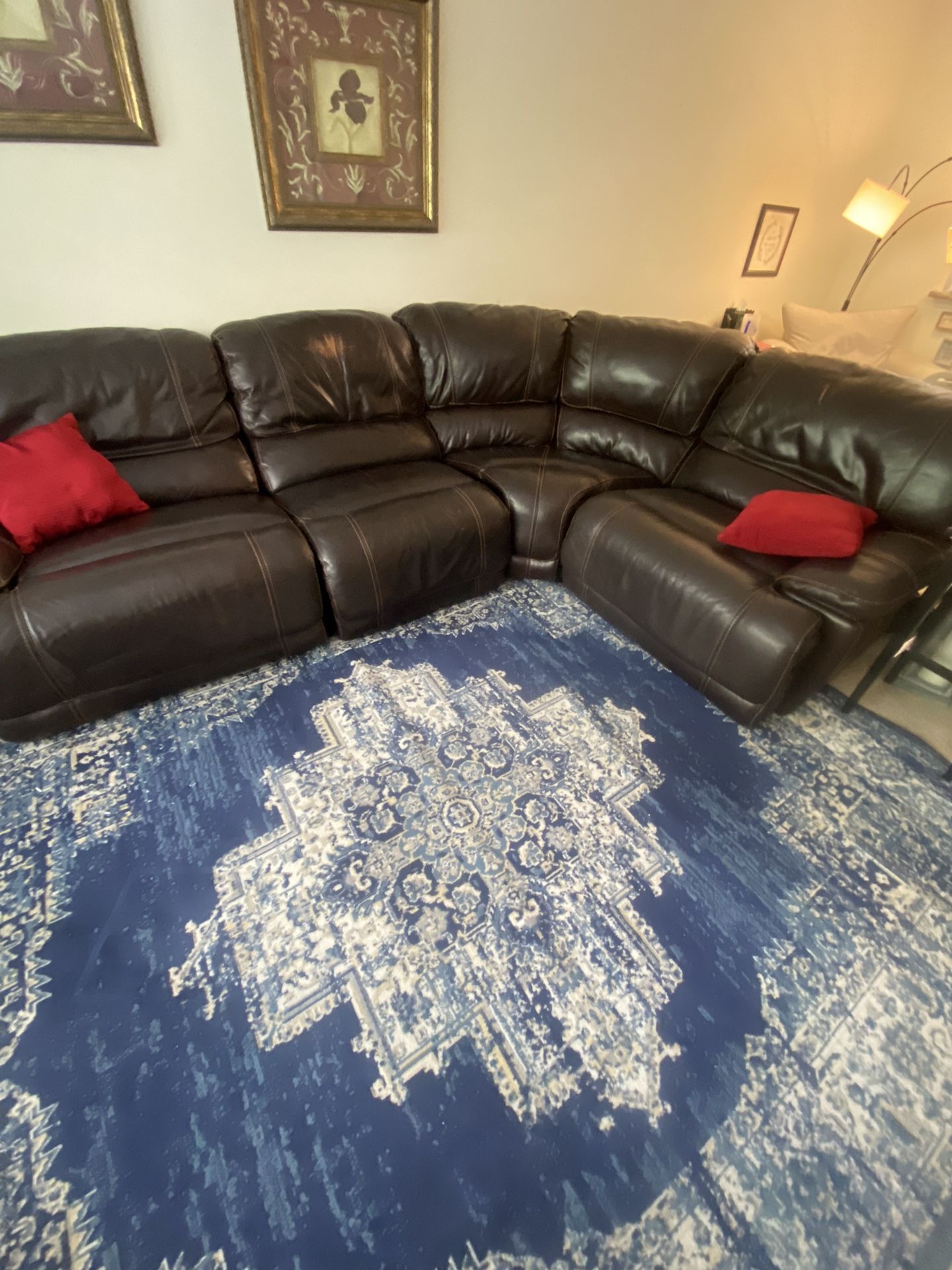 Leather Couch -5 Piece Sectional