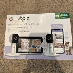 Hubble Connected - Nursery Pal Cloud Twin 5" Smart HD Baby Monitor