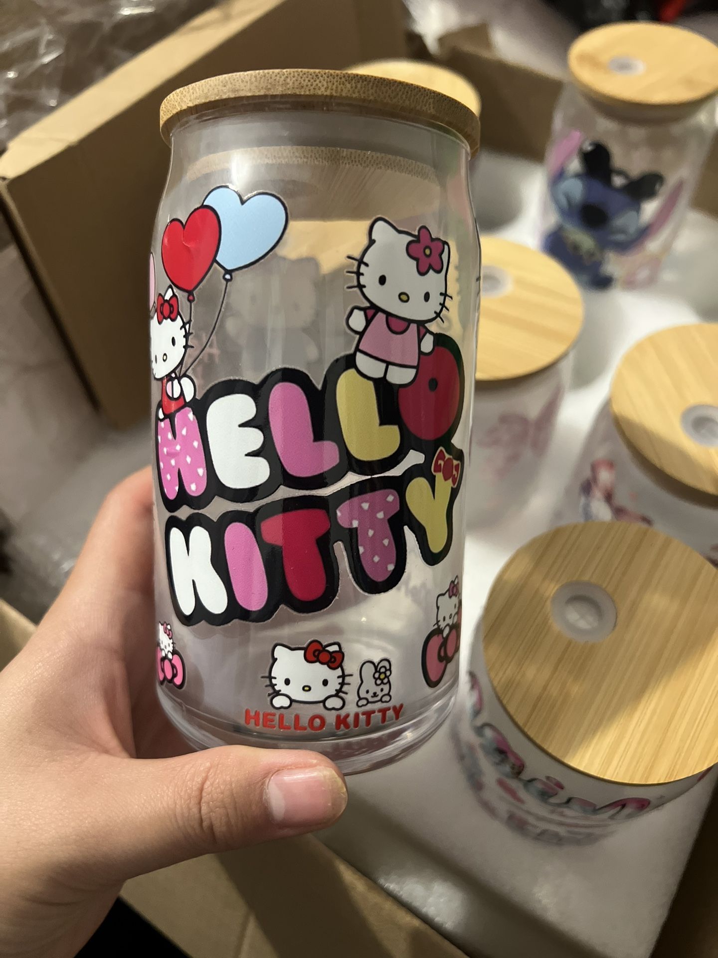 Hello Kitty Glass Cup