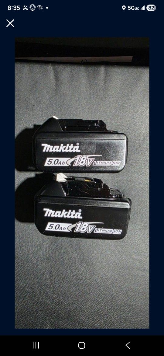 2- Makita Batteries 5.0 New Nuevo