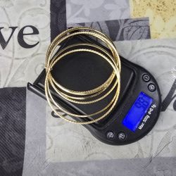 Beautiful 14K Gold 6 Piece Bracelet Bangle Set