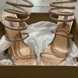 Steve Madden Gold Rhinestone Heels
