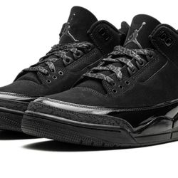 Air Jordan 3s BLACK CAT (7y Boys)  8 In Woman’s 