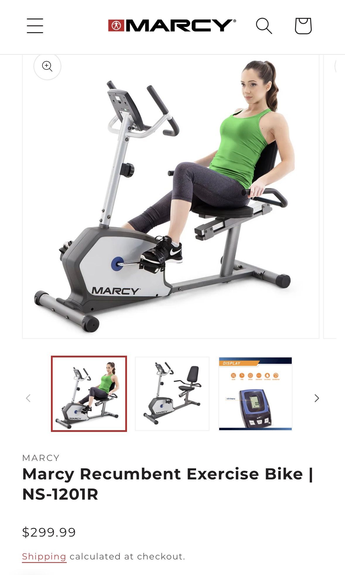 Marcy Recumbent Exercise Bike | NS-1201R