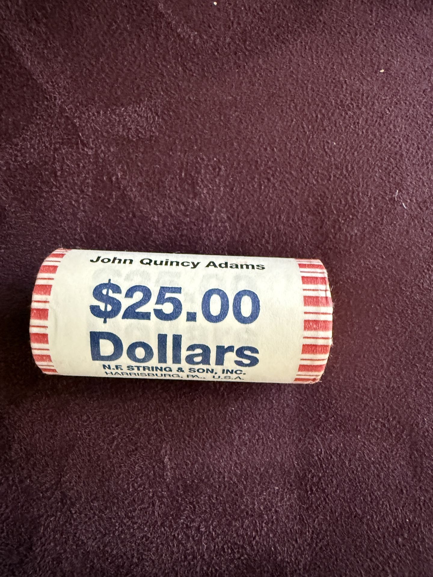 John Quincy Adams Gold Dollars Roll Not Opened