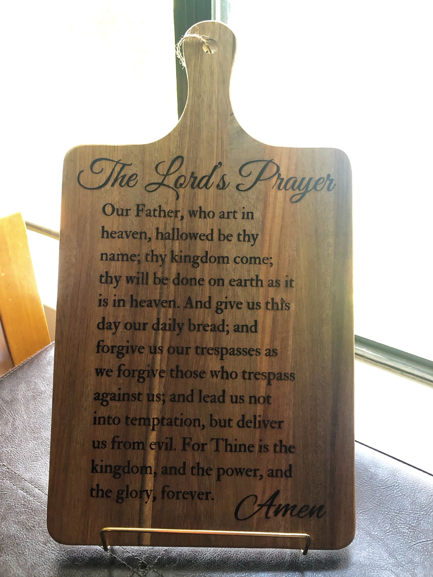 The Lord’s Prayer Engraved