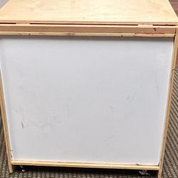 Rolling White Board Cart w/ Storage 